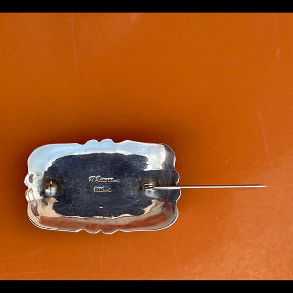 Tommy Singer Morenci Turquoise & Sterling Brooch - Picture 16 of 16